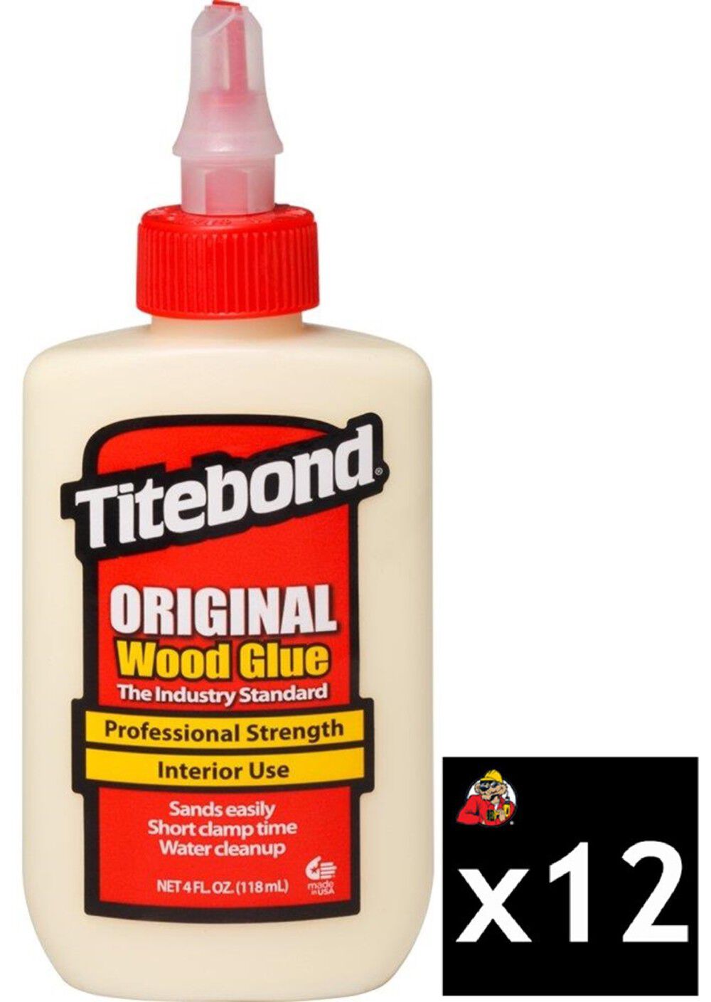 Titebond Original Wood Glue 4 oz Pack of 12, large image number 1
