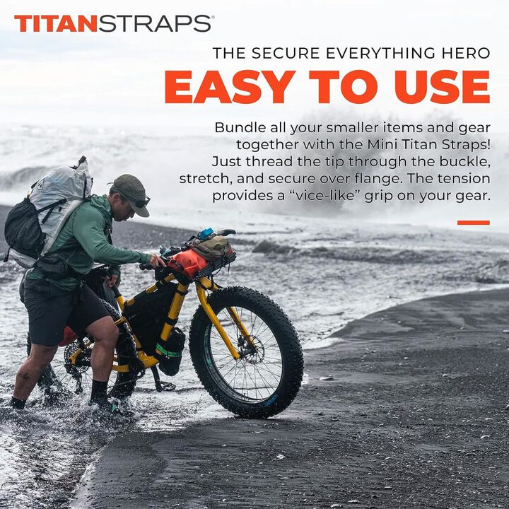 Titan Straps 6 Inch Fire Polyurethane Mini Strap with Nylon Buckle - 4 Pack, large image number 7