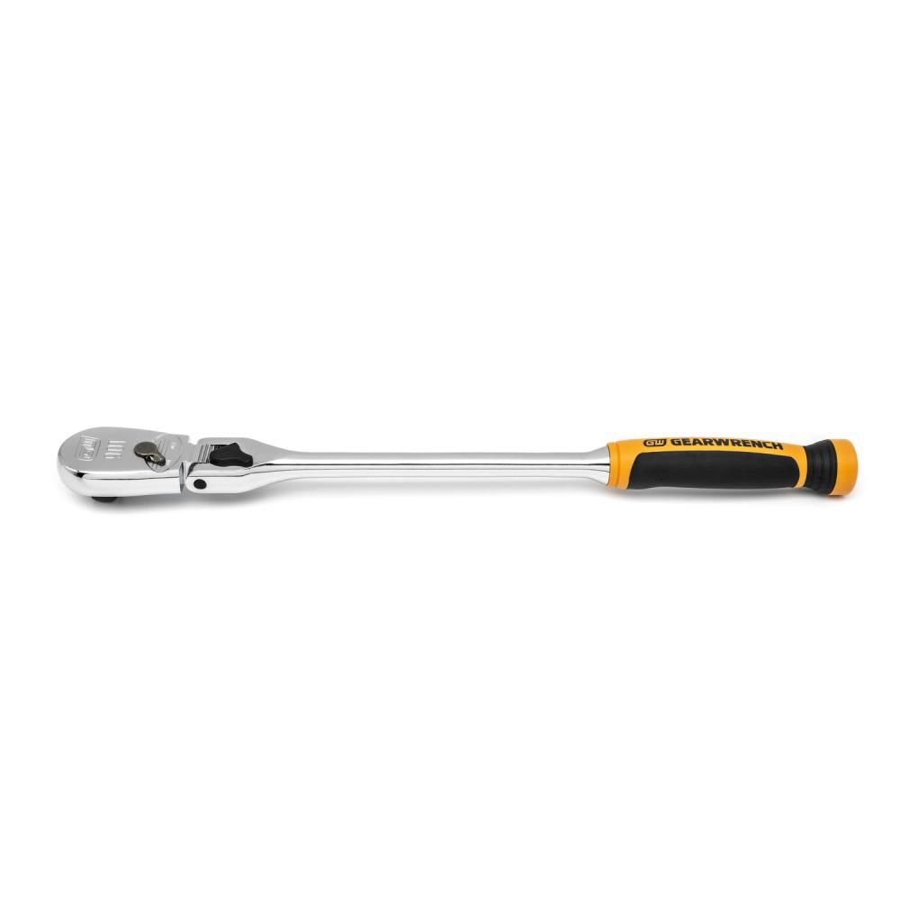 GEARWRENCH 1/2in Drive 90 Tooth Dual Material Locking Flex Head Teardrop Ratchet 17in, large image number 5