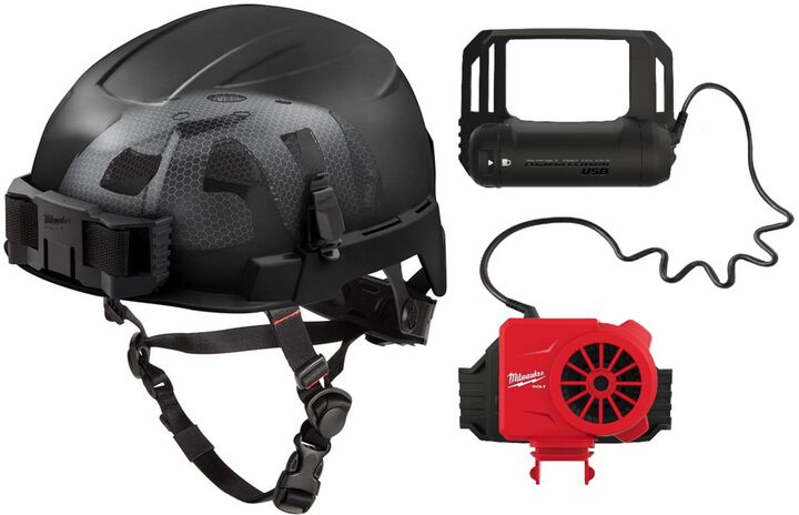 Milwaukee BOLT Safety Helmet with IMPACT ARMOR Liner Type 2 Class E & USB Cooling Fan, swatch