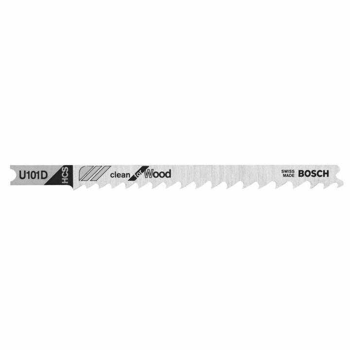 Bosch Jig Saw Blades 5pc 4in 6 TPI Clean for Wood U shank