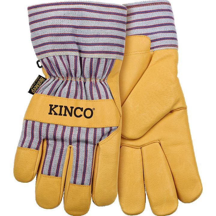 Kinco 1927 Lined Premium Grain Pigskin Palm Gloves with Safety Cuff Large 12 Pack, large image number 0