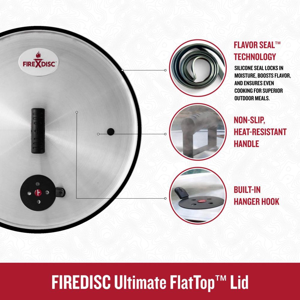Firedisc 20 Inch 215 Ultimate Flattop Lid with Flavor Seal, large image number 2