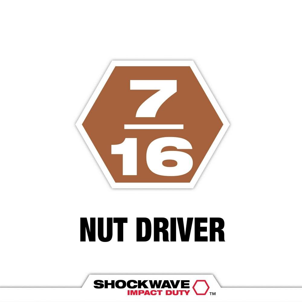 Milwaukee SHOCKWAVE Impact Duty 7/16 x 1 7/8inch Magnetic Nut Driver 10pk, large image number 2