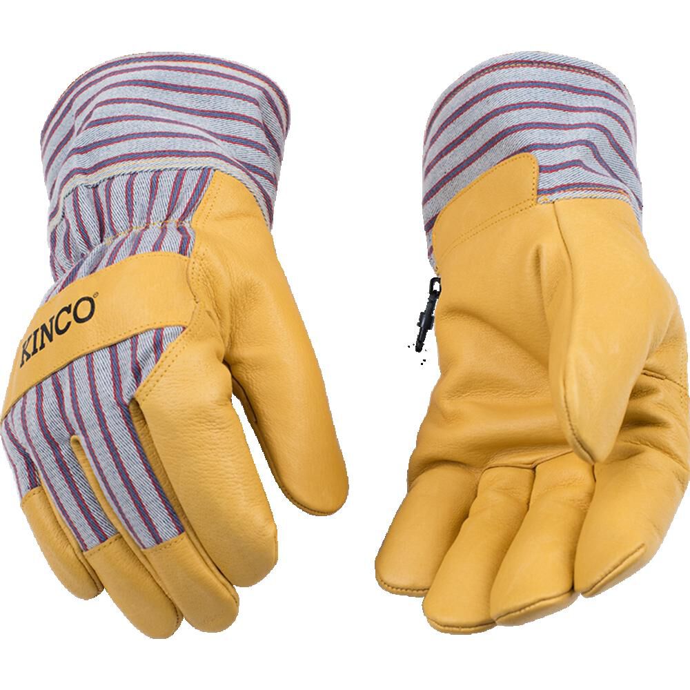 Kinco 1927 Lined Premium Grain Pigskin Palm Gloves with Safety Cuff Medium, large image number 2