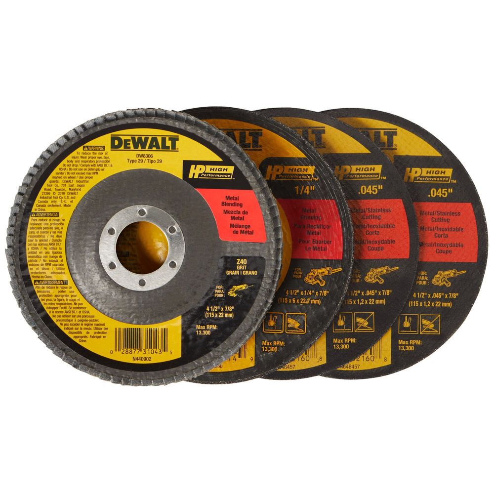DEWALT 4-Pack Zirconia 4.5-in Grinding Wheel, large image number 1