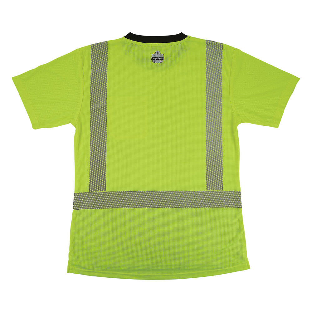 Ergodyne GloWear 8276BK Womens Performance Black Bottom Class 2 T-Shirt Hi-Vis Lime Large, large image number 10