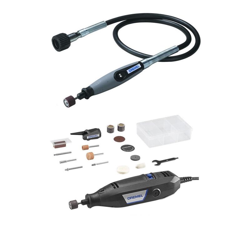 Dremel Flex Shaft Attachment & 1.2A Corded Rotary Tool Kit - Bundle