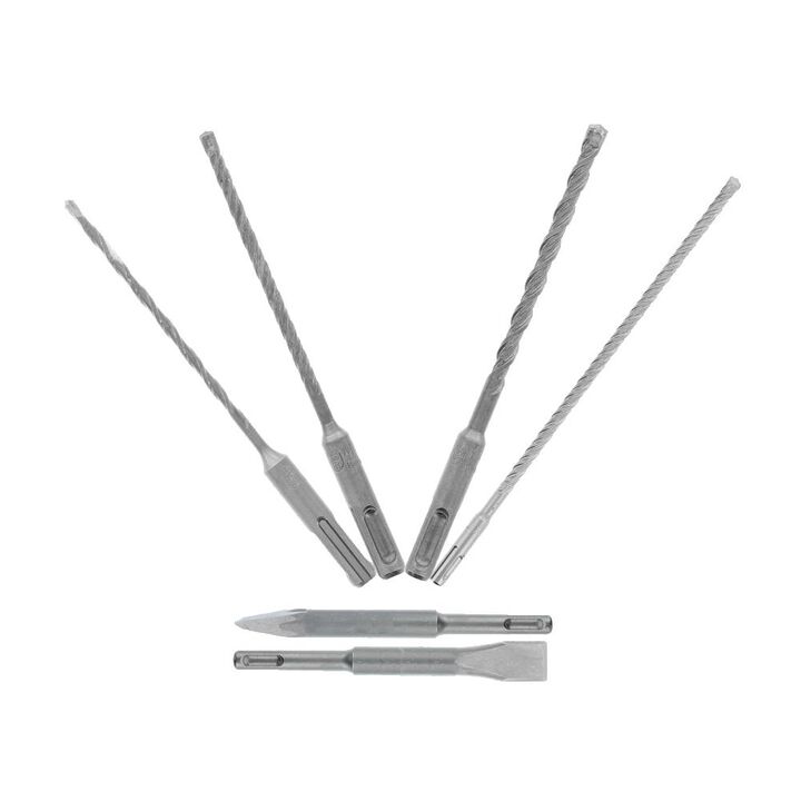 Diablo Tools SDS-Plus Rebar Demon 4-Cutter FCH Hammer Drill Bit & Chisel Set