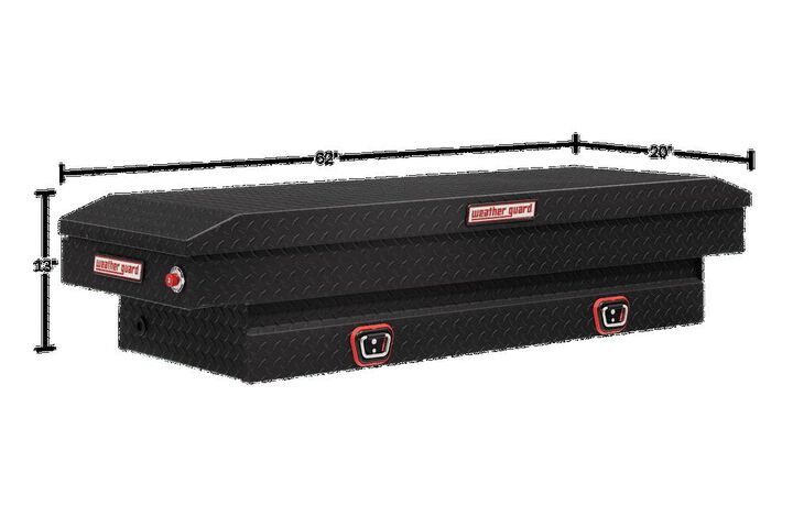 Weather Guard Saddle Truck Tool Box Aluminum Compact Matte Black, large image number 4