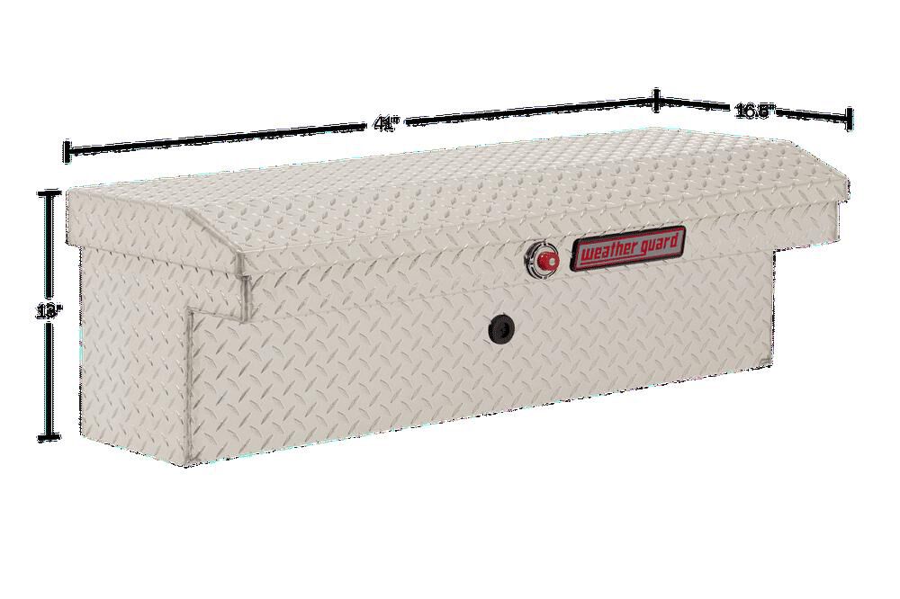 Weather Guard 41in Low Profile Lo-Side Truck Tool Box Aluminum Clear, large image number 5