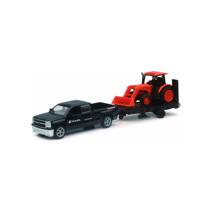 Kubota M5-111 1:64 Scale Miniature Toy Pull-Back Tractor Set with Truck, large image number 1