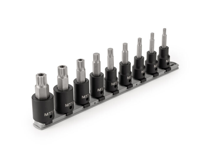 Tekton 1/2 Inch Triple Square Impact Bit Socket Set, 9 Piece