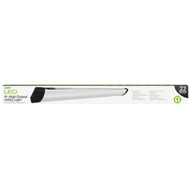 Feit Electric 4 Ft. Length 120V 120W 12000 Lumens High Output LED Shop Light Black, large image number 1