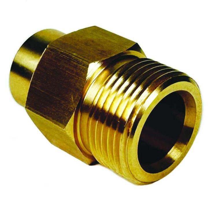 BluBird BluShield Brass Male Metric Pressure Washer Adapter, large image number 2