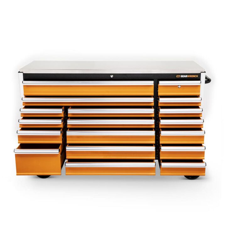 GEARWRENCH 72 in 18 Drawer Rolling Tool Cabinet with Stainless Steel Worktop, large image number 9