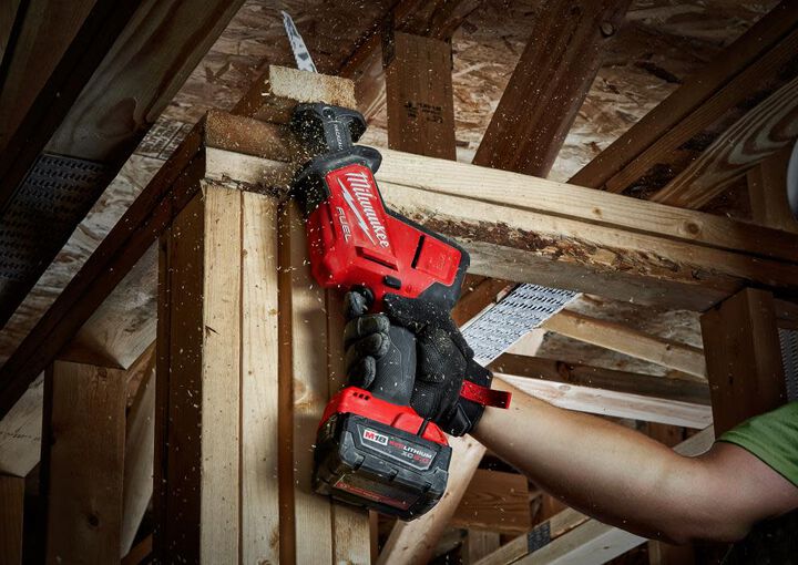 Milwaukee M18 FUEL HACKZALL Reciprocating Saw (Bare Tool) & 12-Piece SAWZALL Blade Set Bundle, large image number 14