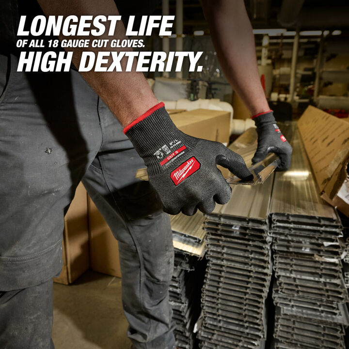 Milwaukee Cut Level 5 High Dexterity Nitrile Dipped Gloves with WEAR-DEFENSE Protection Medium, large image number 2