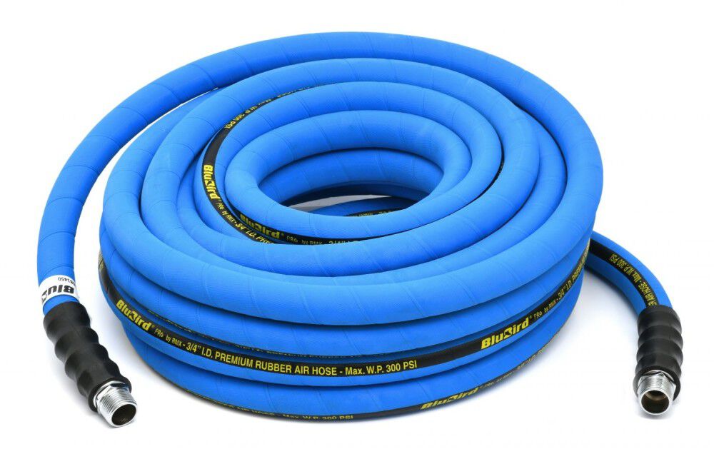 BluBird Pro 3/4 Inch x 50 Ft. Rubber Air Hose Assembly, large image number 3