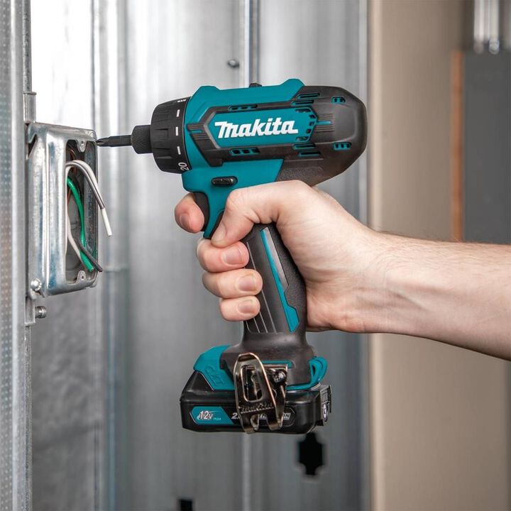Makita 12V max CXT Lithium-Ion Cordless 1/4 In. Hex Driver-Drill Kit (2.0Ah), large image number 9