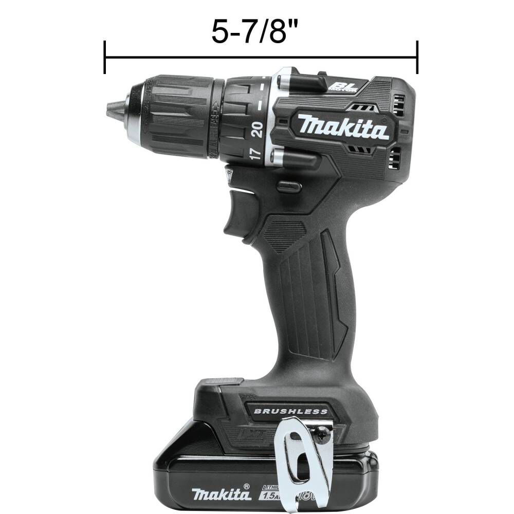 Makita 18V LXT Driver Drill 1/2in Lithium Ion Sub Compact Kit, large image number 6