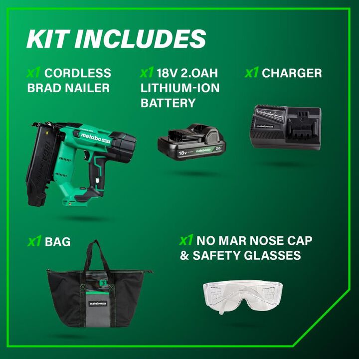 Metabo HPT 18V Brad Nailer Compact 18 Gauge Cordless Kit 2Ah, large image number 4