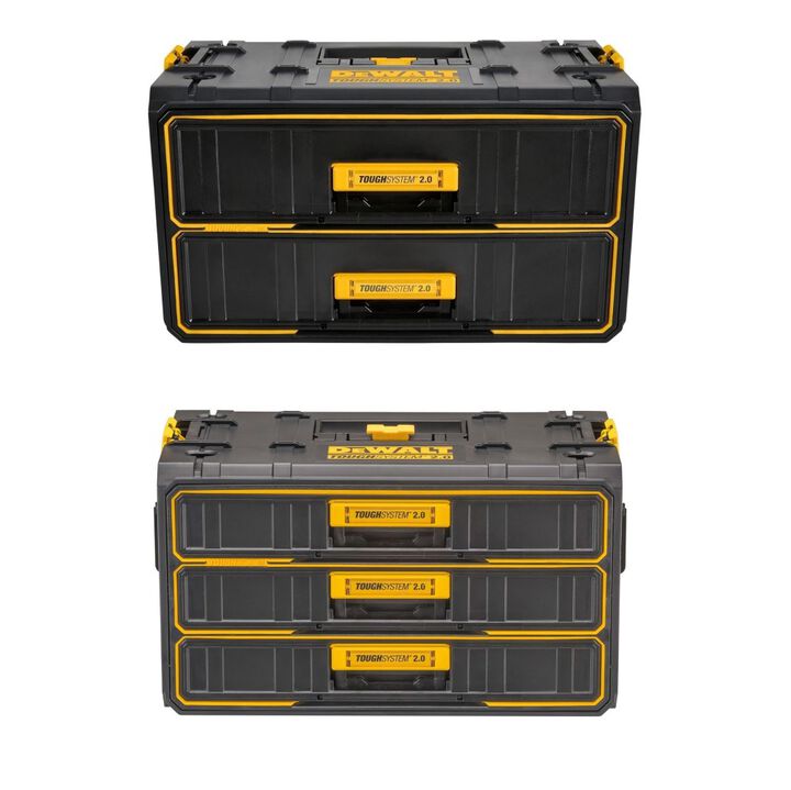 DEWALT Toughsystem2.0 22 Pound 2-Drawer Unit, 6.5 Gallon 3-Drawer Unit Bundle