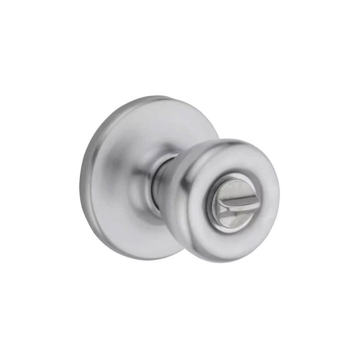 Kwikset Satin Chrome Bed/Bath Tylo Privacy Door Knob Set, large image number 1