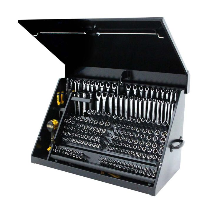 DEWALT 36 Inch x 17 Inch Black Steel Triangle Toolbox - TOOLBOX ONLY