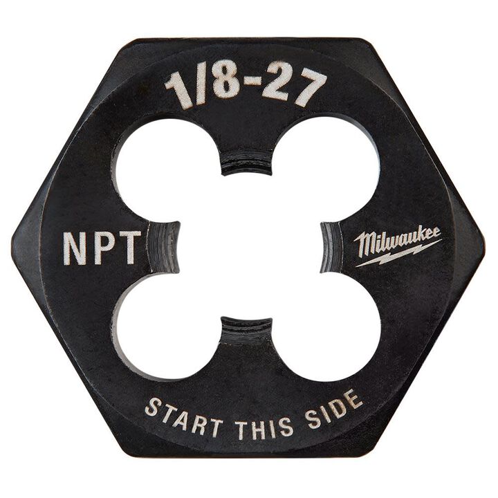 Milwaukee 1/8 in -27 NPT 1-Inch Hex Threading Die
