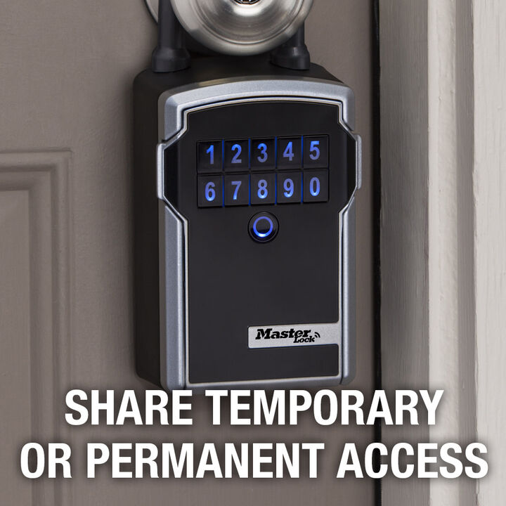 Master Lock 3-15/64 Inch Metal Body Battery-Powered Bluetooth Outdoor Padlock, large image number 3