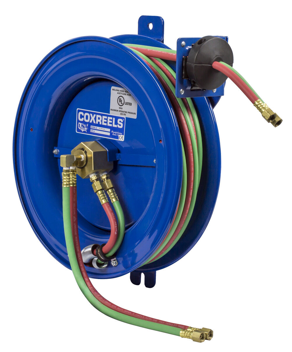 Coxreels Side Mount welding Hose Reel with Guide Arm 1/4in x 75' 200PSI, large image number 1