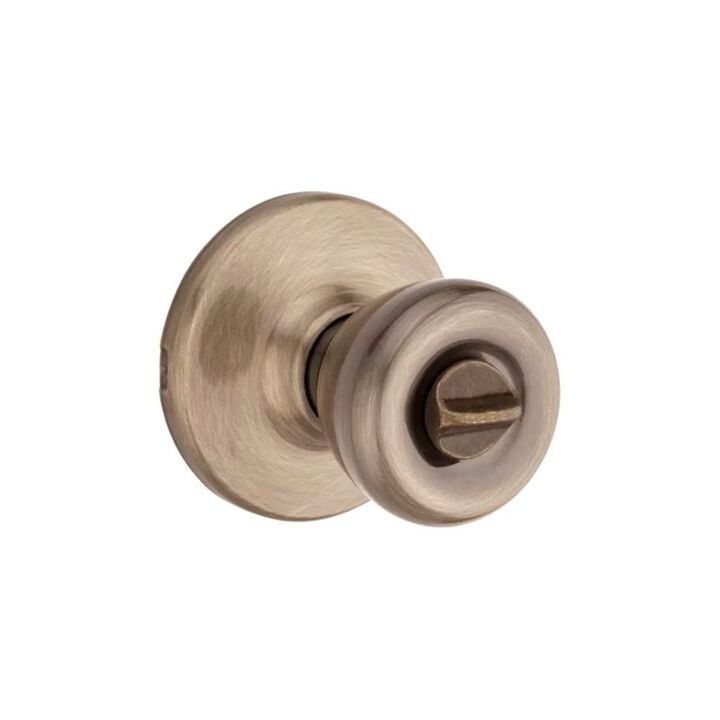 Kwikset Antique Brass Bed/Bath Tylo Privacy Door Knob Set, large image number 1