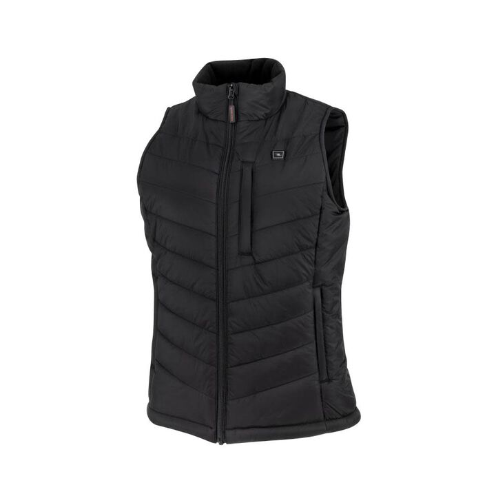 Radians Womens Heated Puffer Vest Kit with Battery, Black, Large