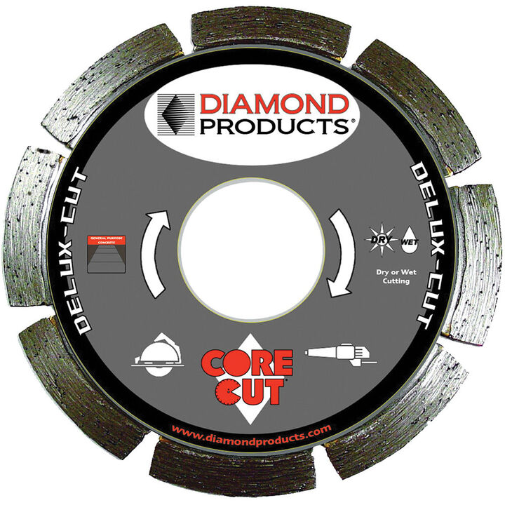 Diamond Products Delux-Cut 4 1/2 Inch Segmented Small Diameter Diamond Blade for Concrete