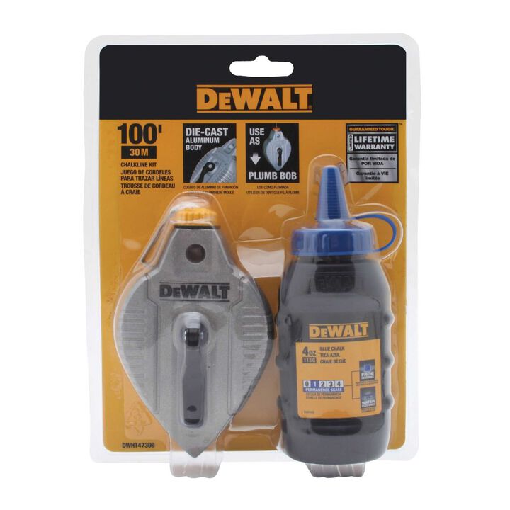 DEWALT Cast Aluminum Chalk Reel with Blue Chalk, large image number 1