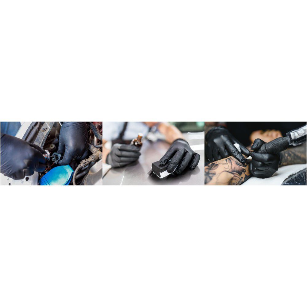 SAS Safety Raven Nitrile Gloves Disposable Powder-Free 100 pc - Medium - 66517, large image number 6