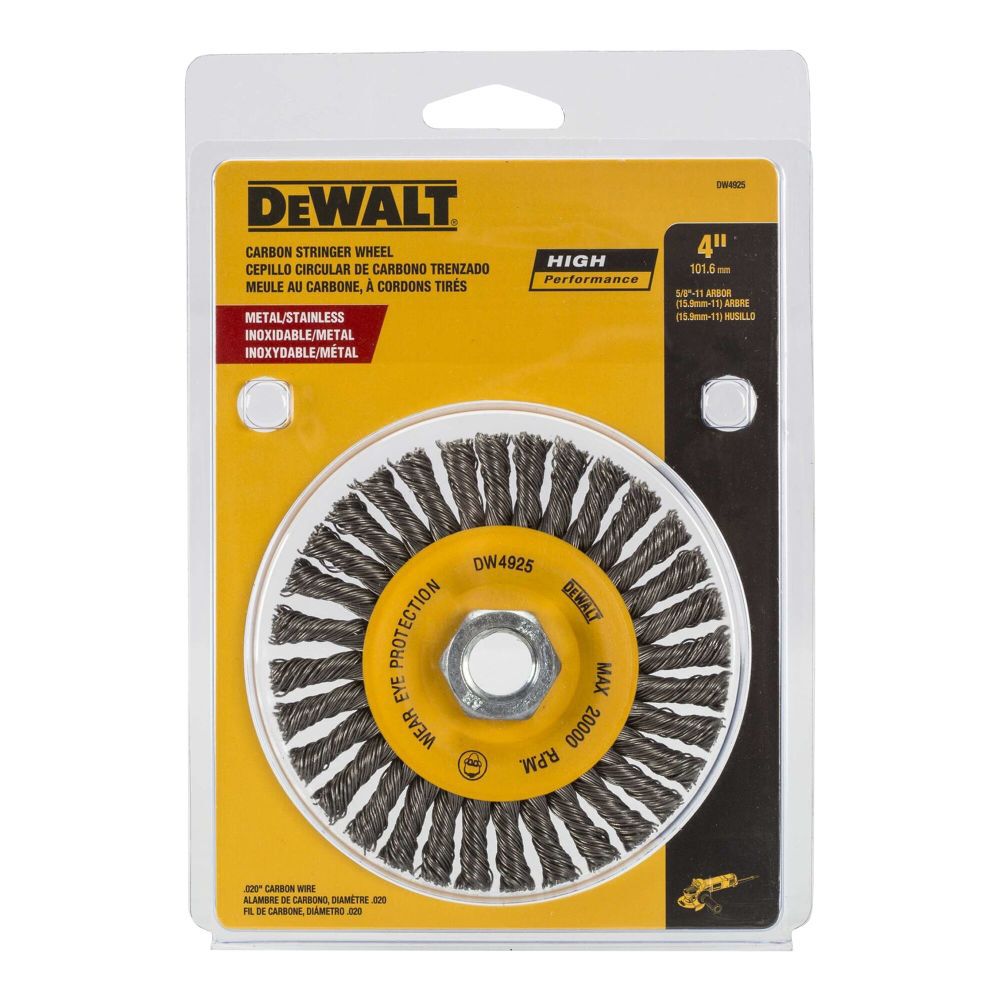 DEWALT 4 In. x 5/8 In. to 11 HP .020 Carbon Stringer Wire Wheel, large image number 5