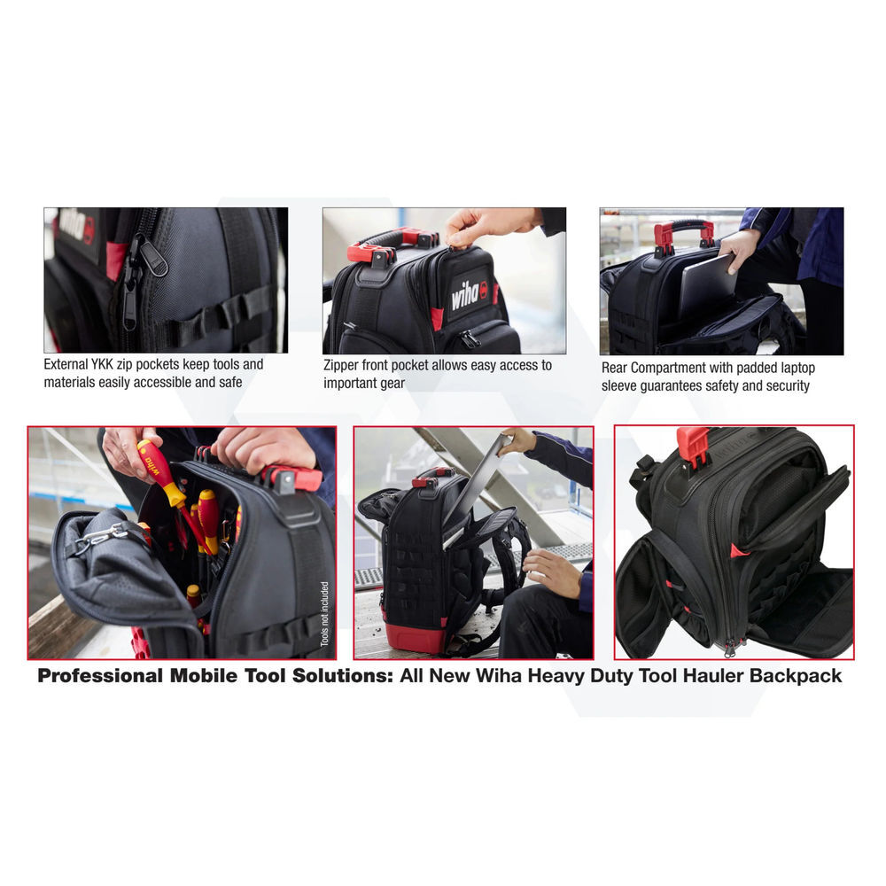 Wiha Insulated Electricians Tool Kit in Heavy Duty Backpack, 48 Piece, large image number 6
