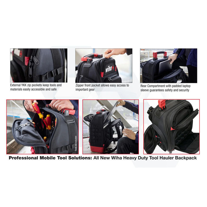 Wiha Insulated Electricians Tool Kit in Heavy Duty Backpack, 48 Piece, large image number 5