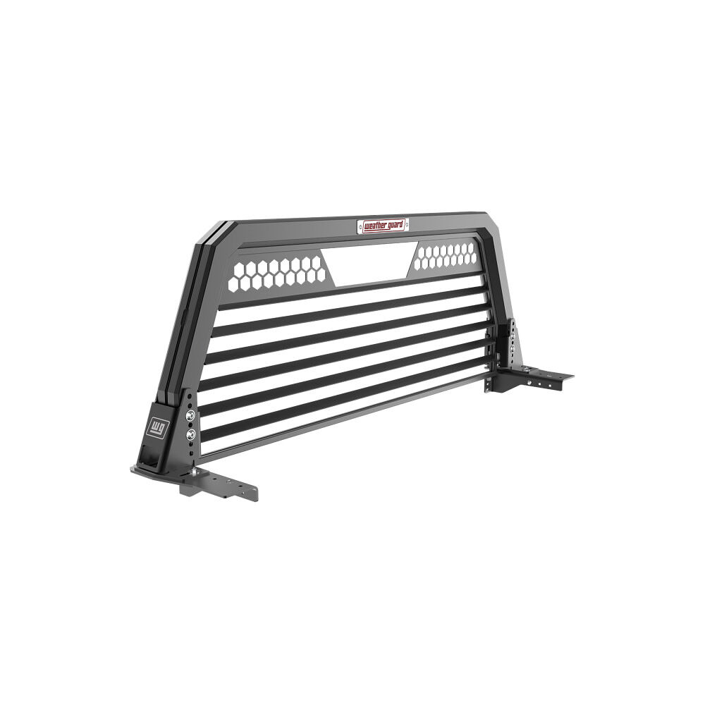 Weather Guard Aluminum Louvered Headache Rack, Matte Black, large image number 1