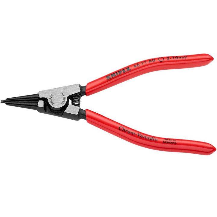 Knipex 5-1/2 Inch Vanadium Steel External Snap Ring Pliers with Forged Tips