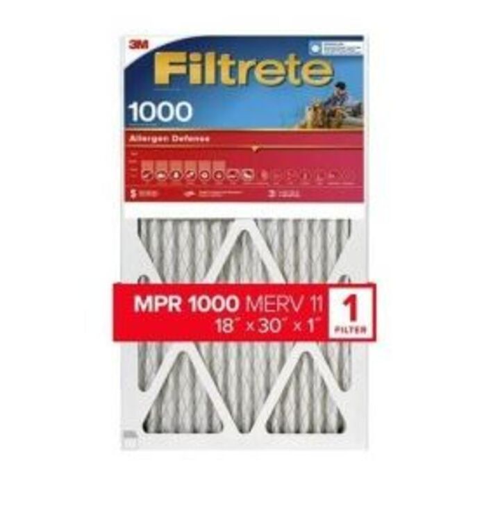 3M Filtrete Air Filter Allergen Defense 18 Inch x 30 Inch x 1 Inch 4 Pack