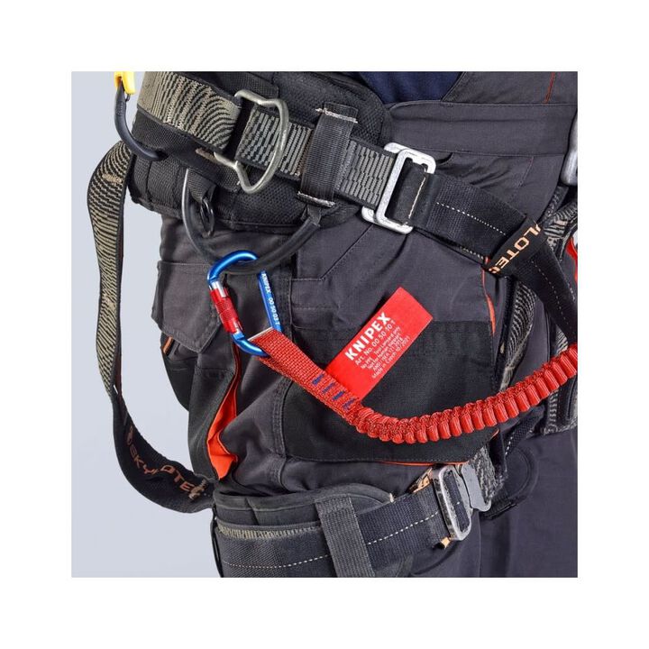 Knipex 38 in Red Tool Tethering Lanyard with Eye Carabiner, large image number 3
