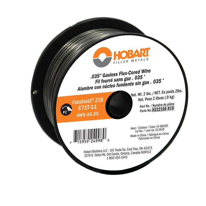 Hobart Flux-Cored E71T-11 .035in 2lb spool