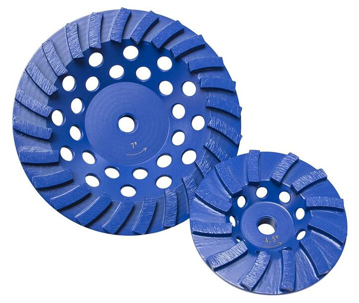Diamond Products Star Blue 7 Inch Single Row Segmented Turbo Diamond Cup Grinder for Concrete