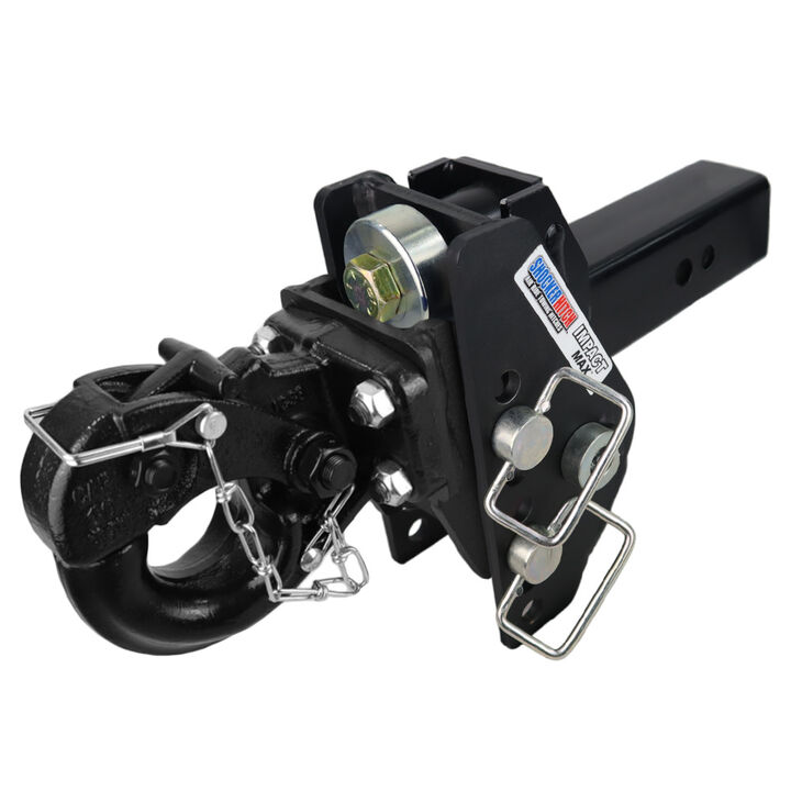 Shocker Hitch 20K Impact Max 2.5 Inch Cushion Hitch & Pintle Hook Mount - Military Style Hitch