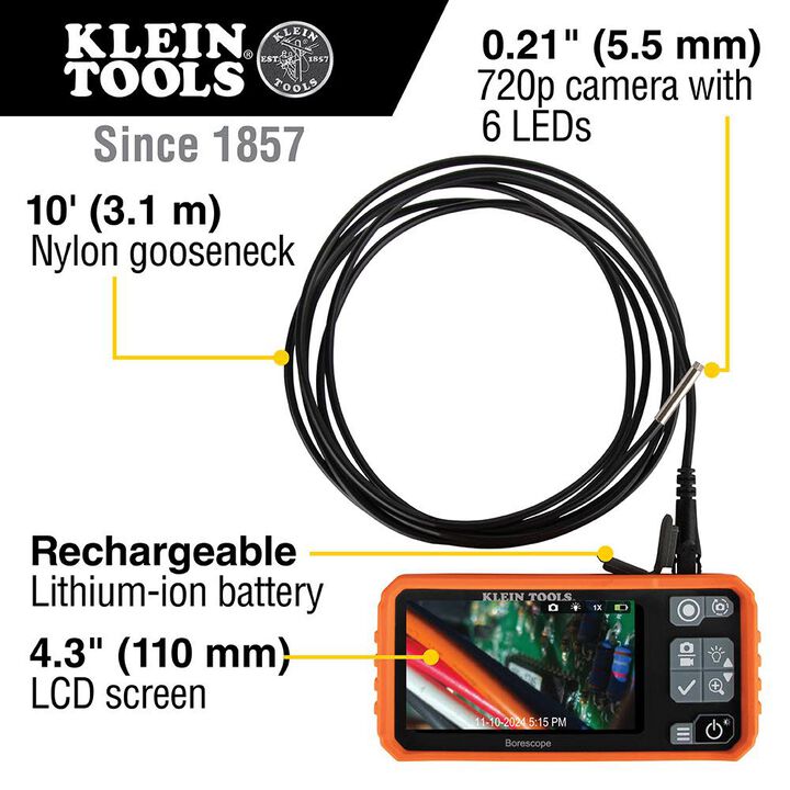 Klein Tools Utility Borescope, large image number 1