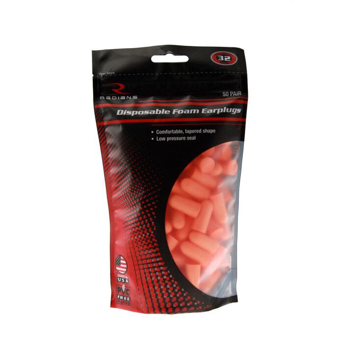 Radians PVC Free Resistor Disposable Foam Earplugs 50 Pairs, large image number 0