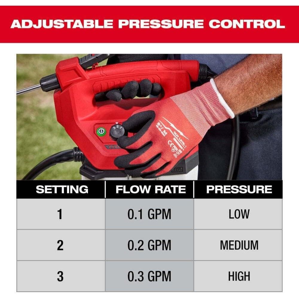 Milwaukee M12 1 Gallon 20-80 PSI Sprayer Kit, 1 Gallon Sprayer Tank Bundle, large image number 6